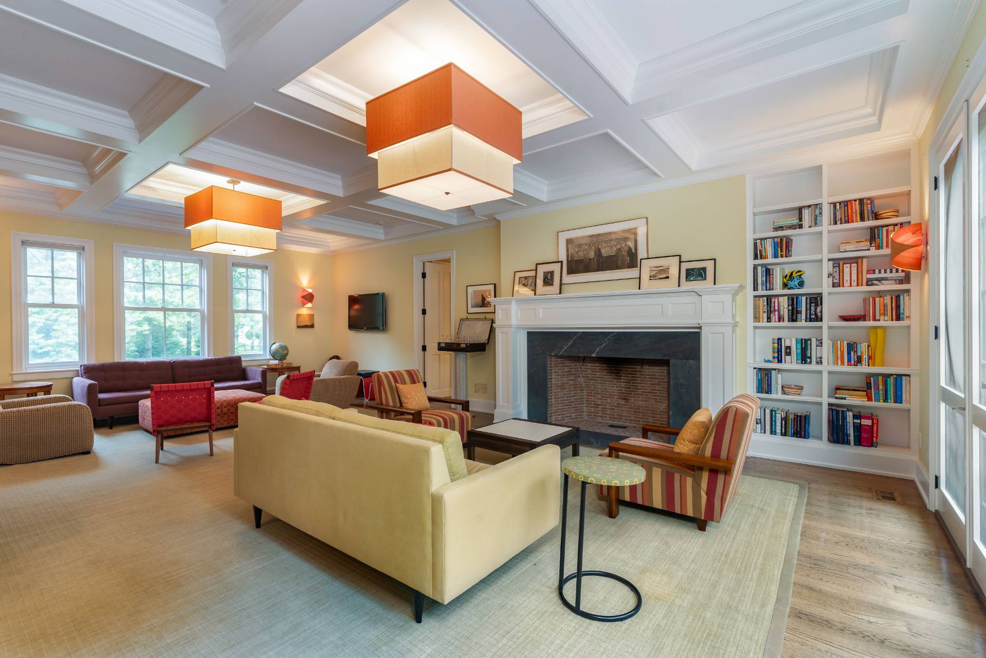12 Old Point Road Quogue, NY 11959 - Photo 14 of 50 a living room with furniture and a fireplace
