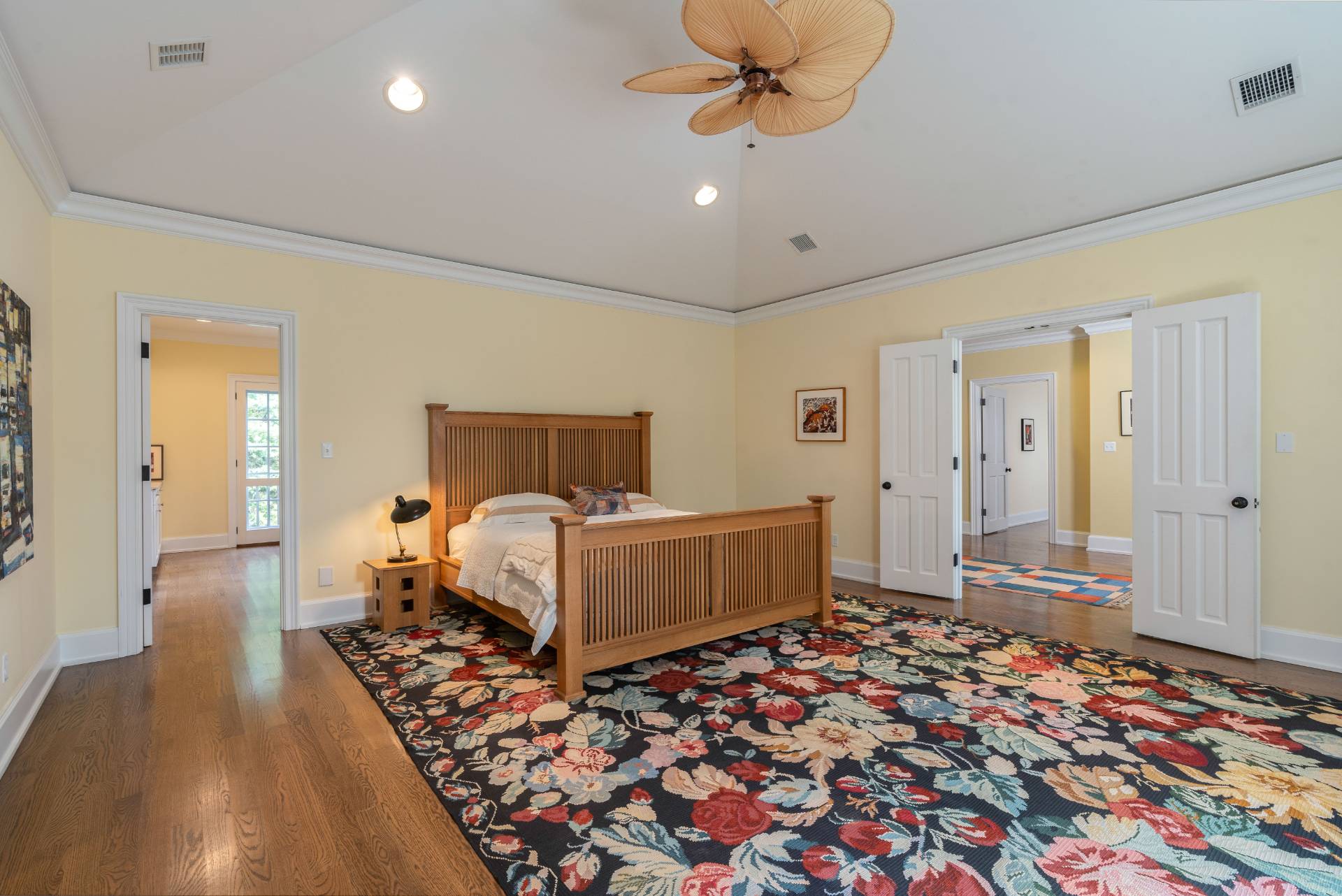 12 Old Point Road Quogue, NY 11959 - Photo 26 of 50 a bedroom with a bed and wooden floor