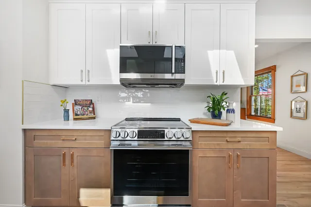 a bedroom with a bed and a closet