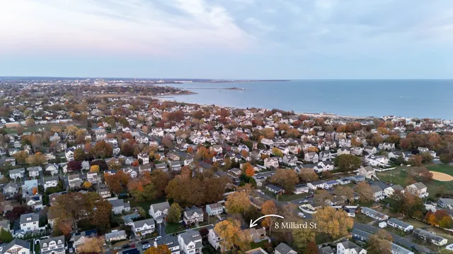 an aerial view of multiple house
