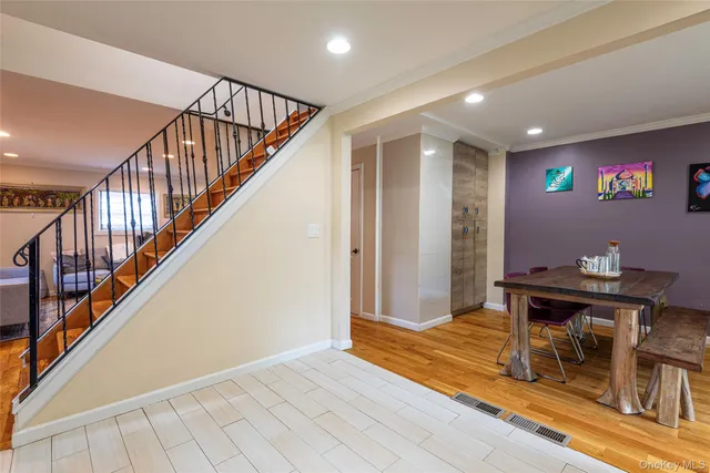 a view of livingroom with furniture and stairs