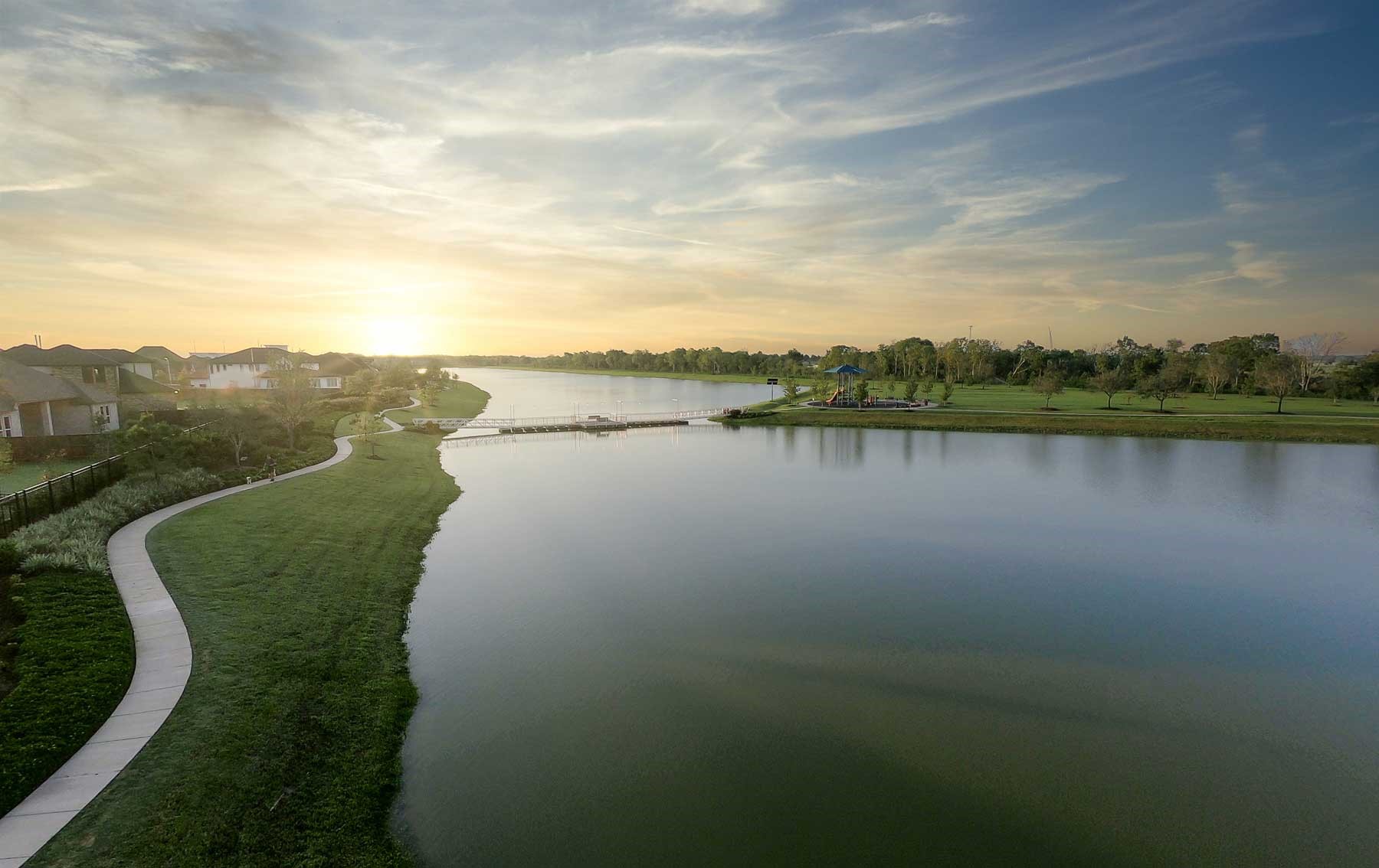5115 Getty Lane Iowa Colony, TX 77578 - Photo 24 of 29 a view of a lake with a city
