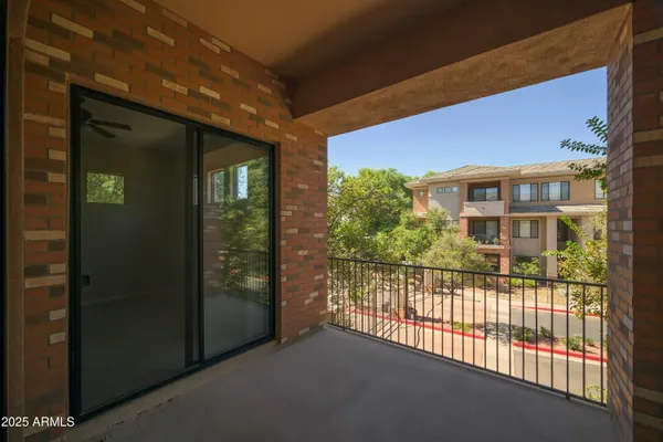 a view of a balcony