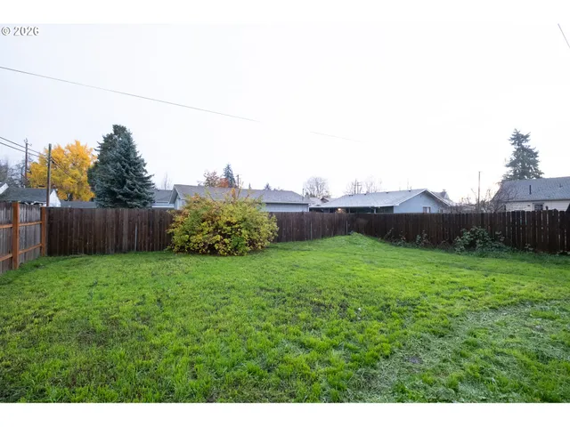 a view of a backyard