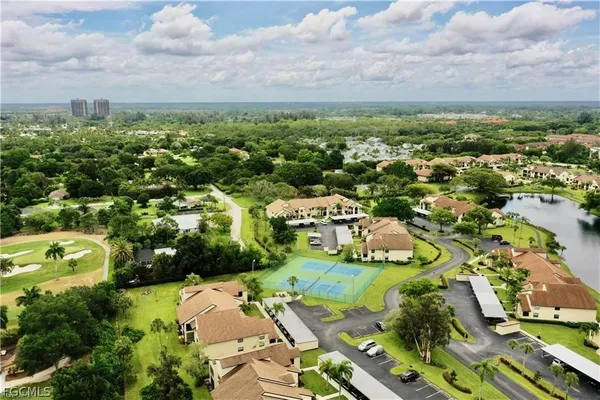 an aerial view of residential house with outdoor space