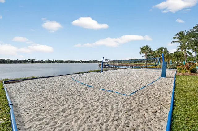 a view of a playground with basketball court
