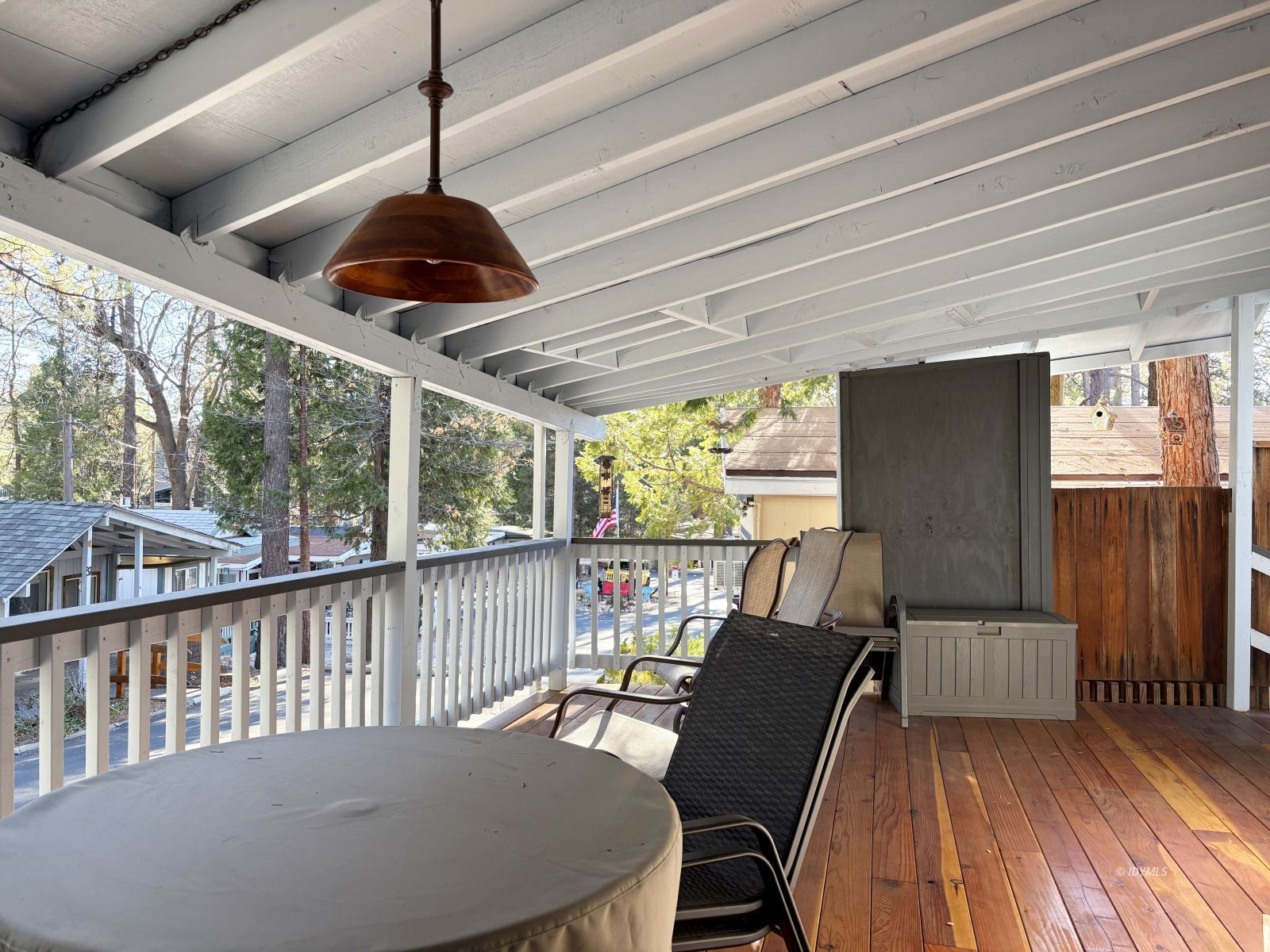 25955 Highway 243, Unit 1 Idyllwild, CA 92549 - Photo 30 of 33 a view of a dining room with furniture window and outside view