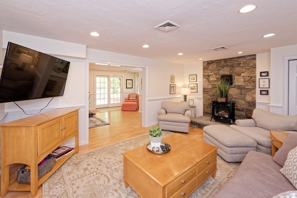 16 Bridle Path Shrewsbury, MA 01545 - Photo 29 of 42 a living room with furniture and a flat screen tv