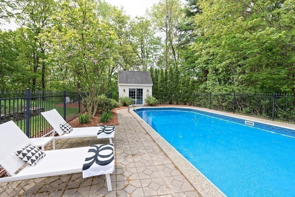 16 Bridle Path Shrewsbury, MA 01545 - Photo 35 of 42 a view of house with swimming pool outdoor seating
