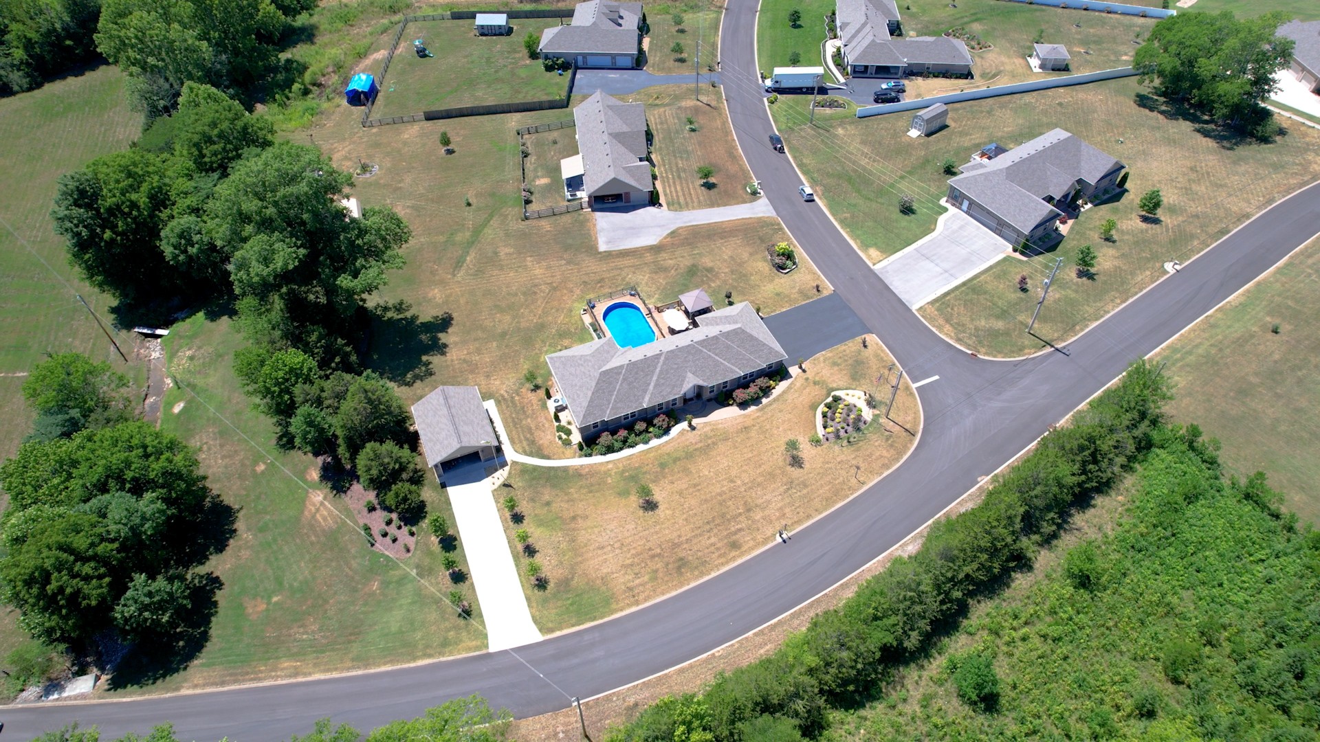 1439 Cliff Amos Road Spring Hill, TN 37174 - Photo 60 of 64 an aerial view of a house with outdoor space