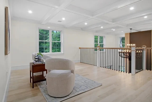 a view of a backyard with plants and a garden