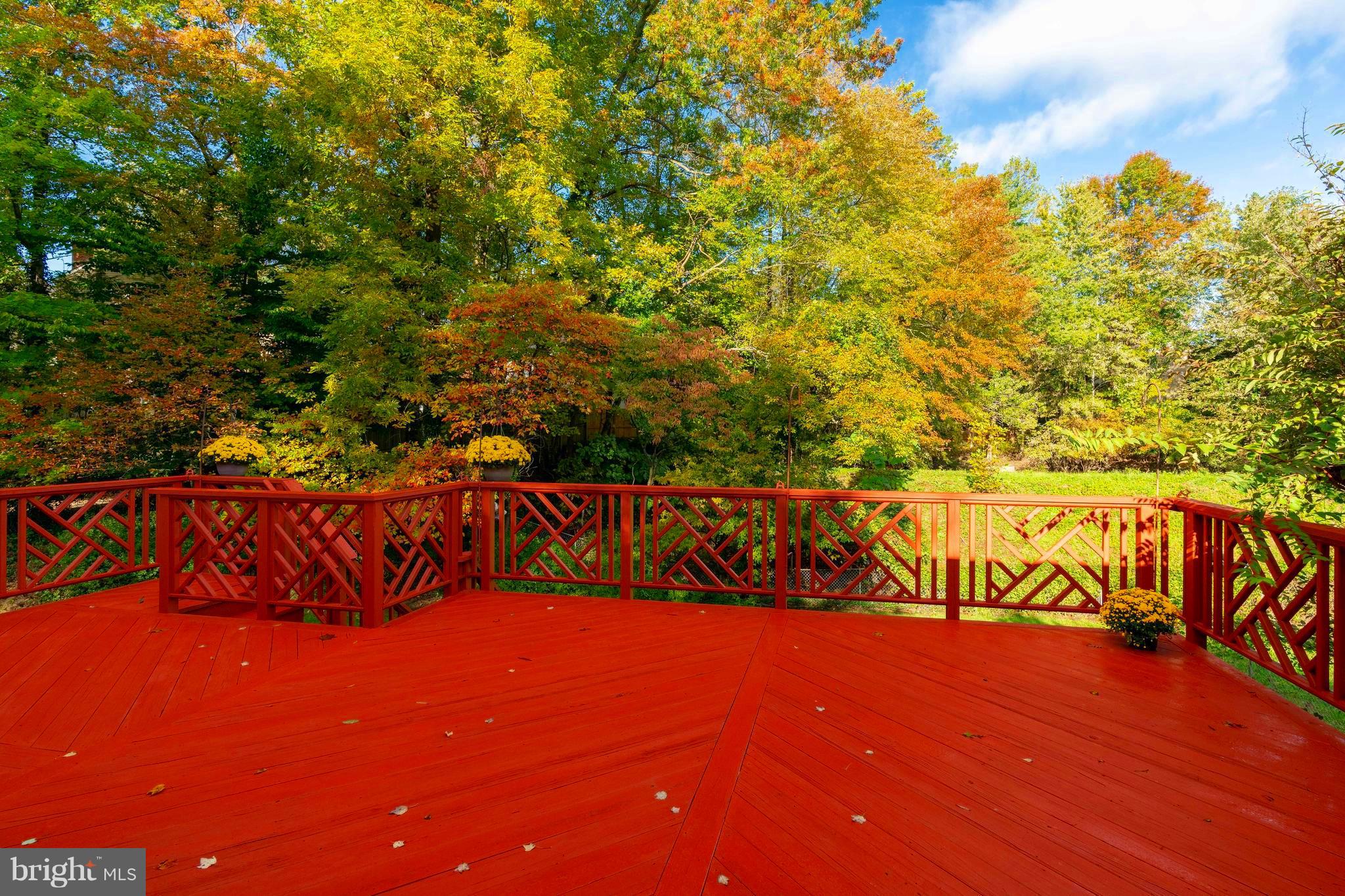 Large deck off of the dining room.