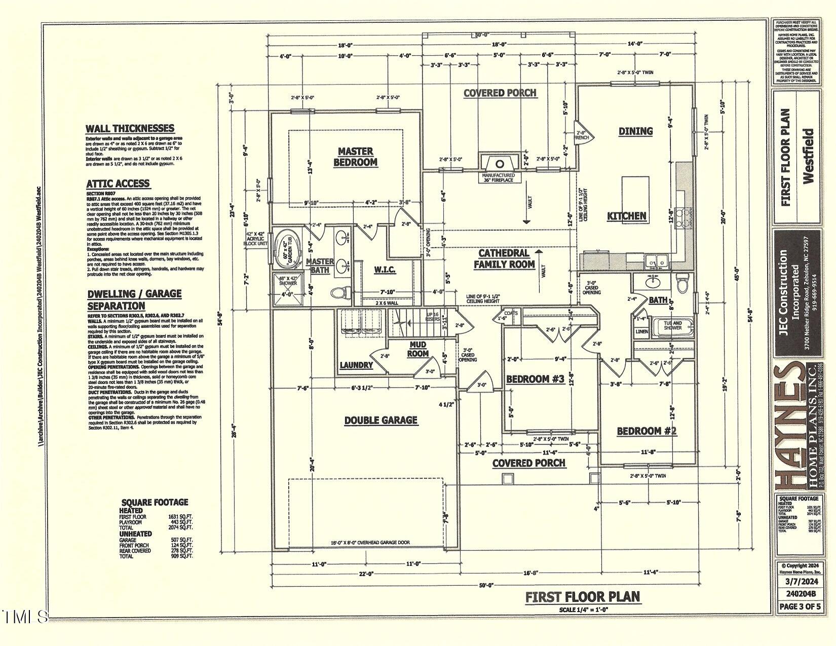 1991 Hayes Road Spring Hope, NC 27882 - Photo 21 of 23 Westfield Plan 1st floor