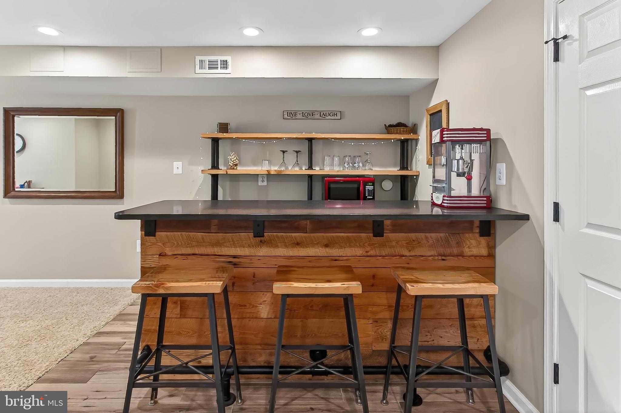 7736 White Willow Court Springfield, VA 22153 - Photo 59 of 84 Reclaimed Barn Wood Custom Bar