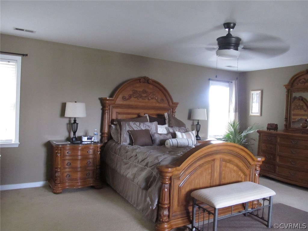 9366 Springmount Terrace Chesterfield, VA 23832 - Photo 8 of 20 a living room with a bed furniture a chandelier and a window