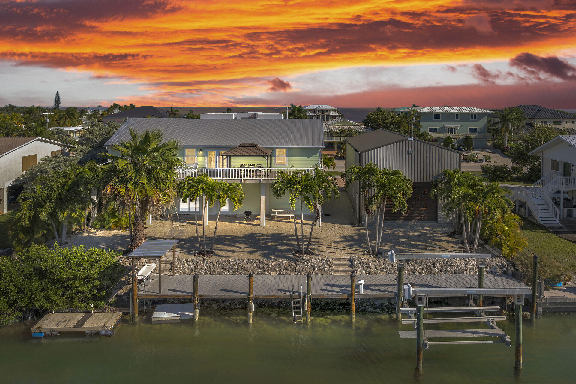 415 Sombrero Beach Road Marathon, FL 33050 - Photo 3 of 40 Twilight aerial view
