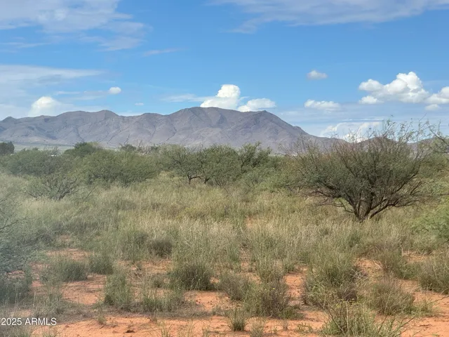 a view of a lush green hillside and a building in the background