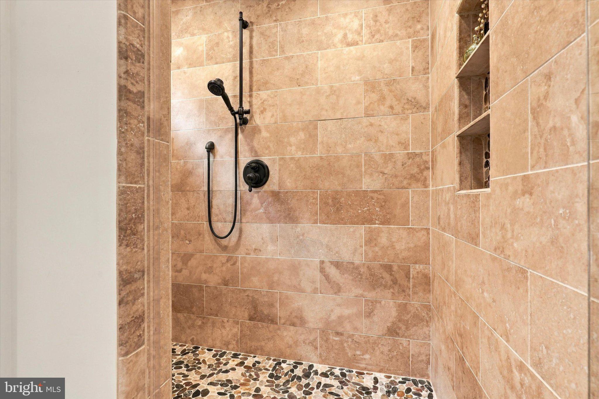 1484 Grasshopper Road Huntingdon Valley, PA 19006 - Photo 16 of 38 Main Bathroom Tiled Shower with Mosaic Floor