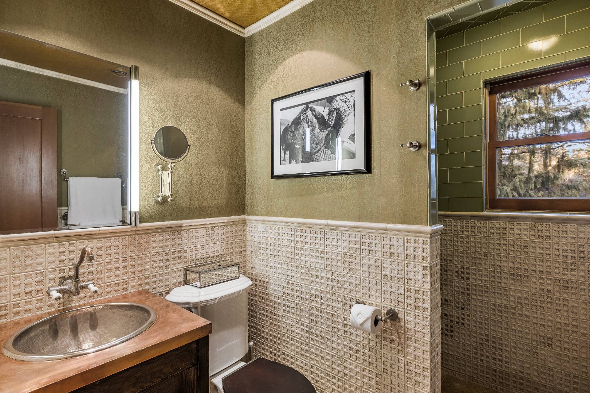 488 Lumber Lane Bridgehampton, NY 11932 - Photo 18 of 21 a bathroom with a sink a toilet and mirror