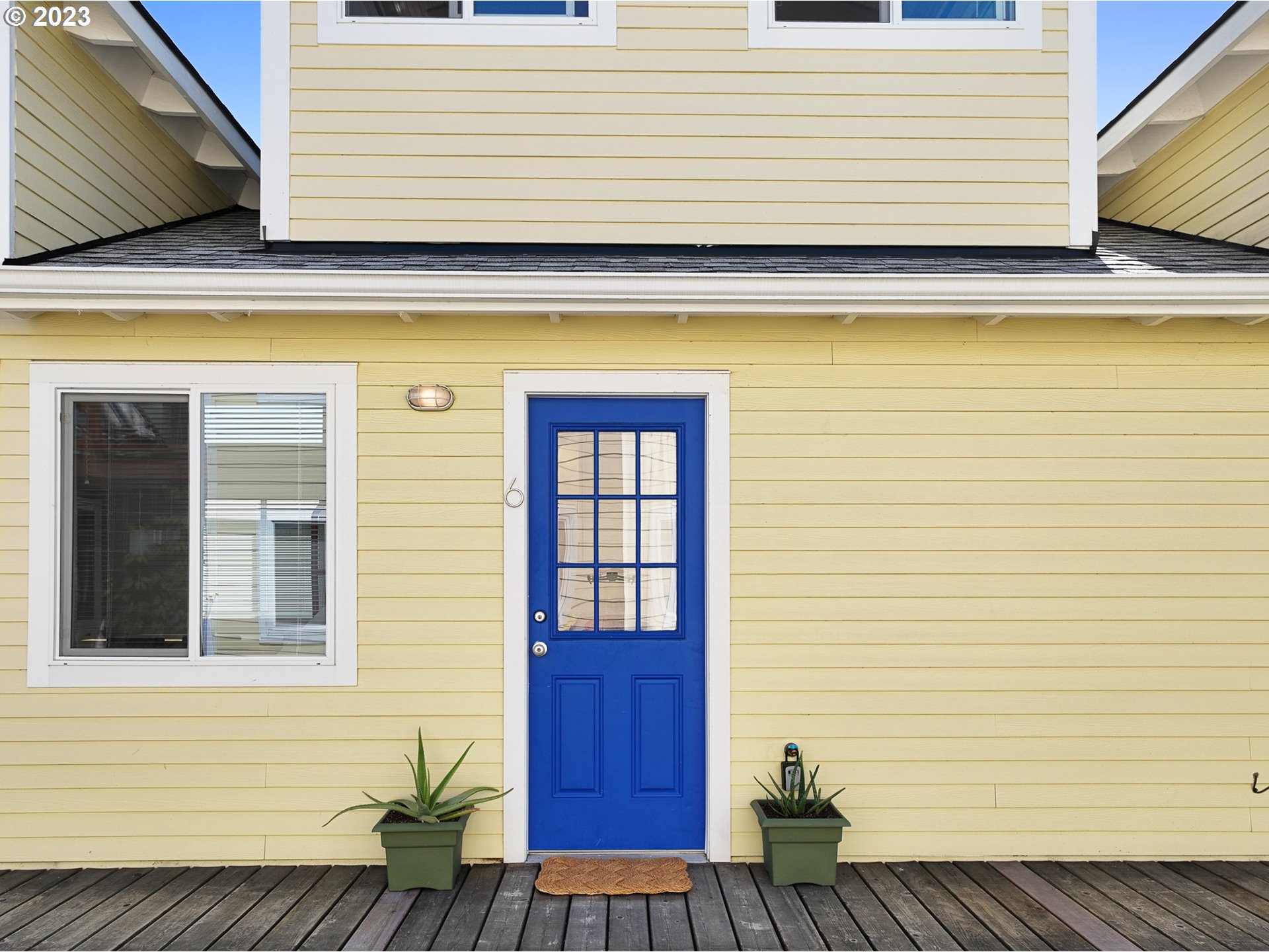 a view of front door of house