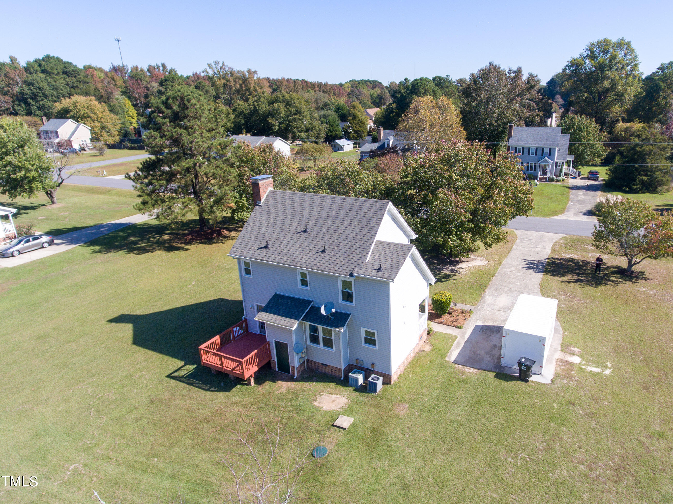 10024 Joe Leach Road Raleigh, NC 27603 - Photo 8 of 26 an aerial view of a house with swimming pool and lake view