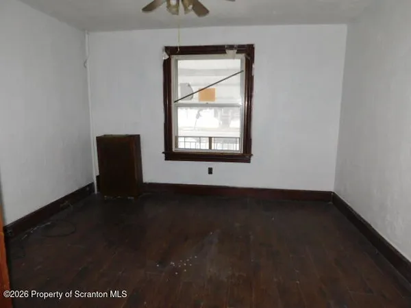 an empty room with a window