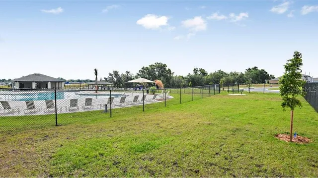 a view of a backyard