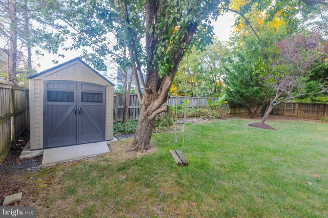 a house view with a backyard space
