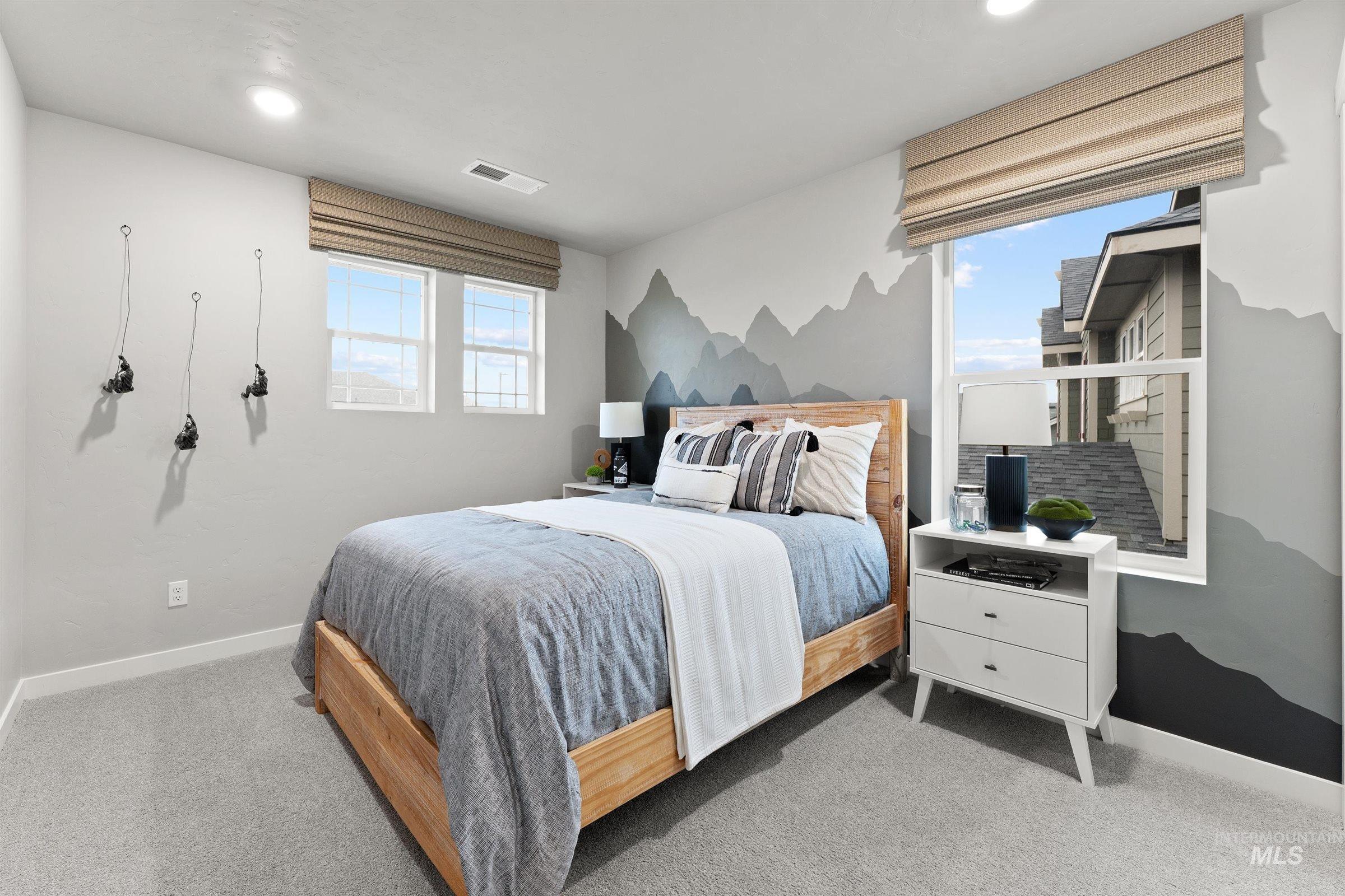 4141 South Colditz Way Meridian, ID 83642 - Photo 22 of 40 Carpeted bedroom featuring multiple windows and recessed lighting