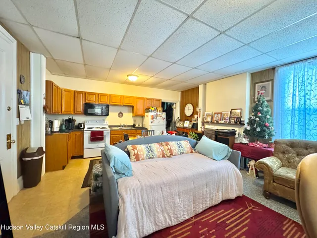 a room with gym equipment