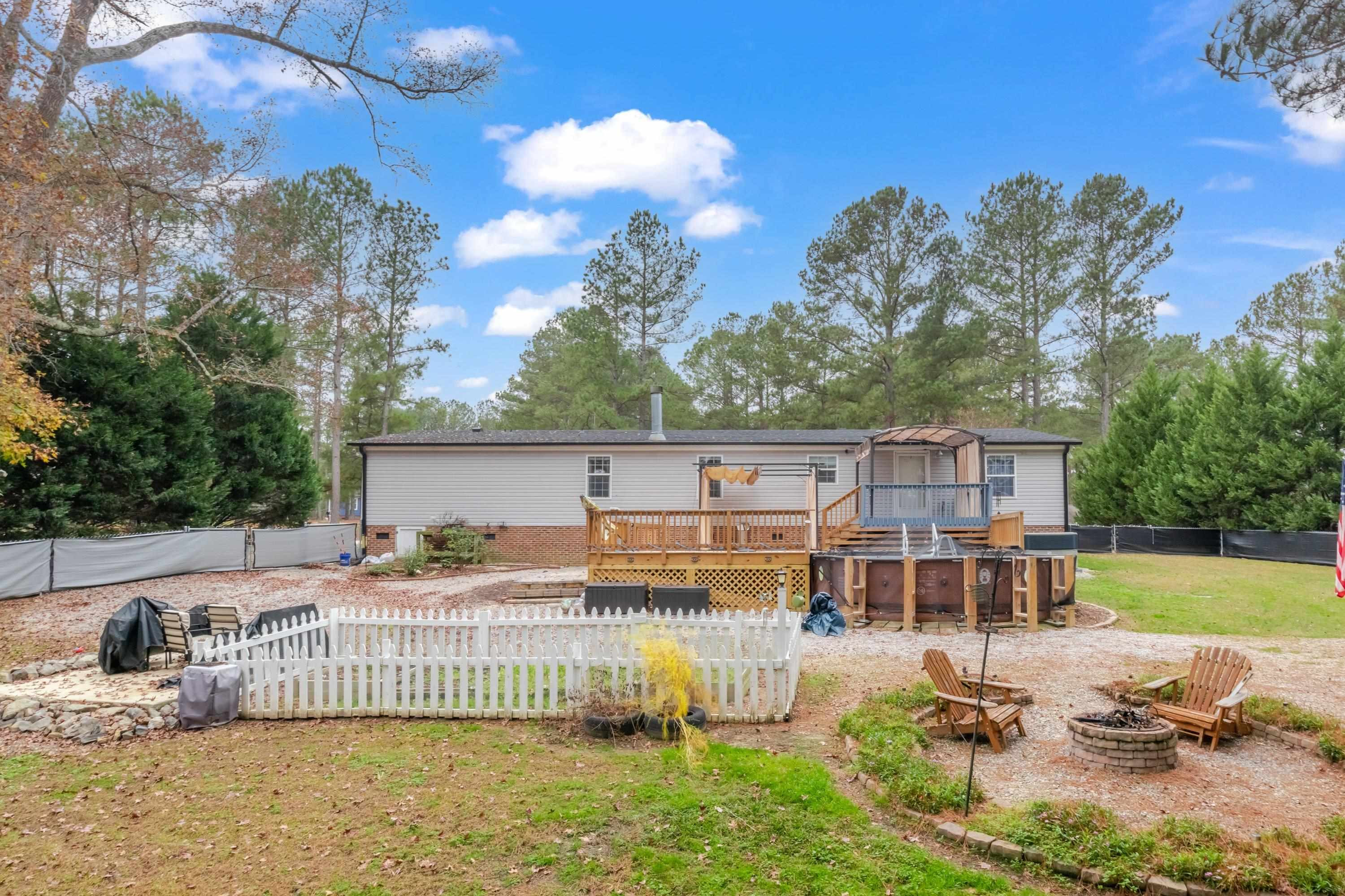 32 Red Oak Drive Smithfield, NC 27577 - Photo 41 of 47 an outdoor view of house with swimming pool and furniture