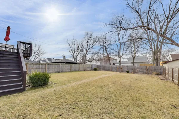 a view of swimming pool with an outdoor space and seating area