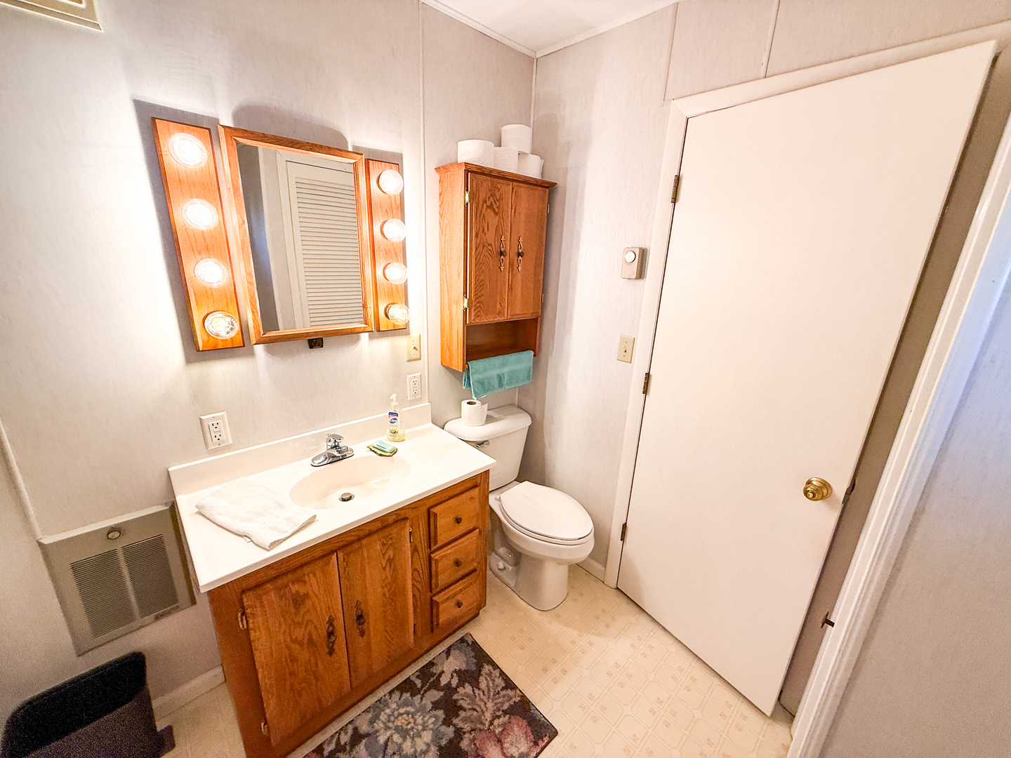 218 South 3rd Street Southwest Clay City, IL 62824 - Photo 33 of 63 a bathroom with a sink a toilet and a mirror