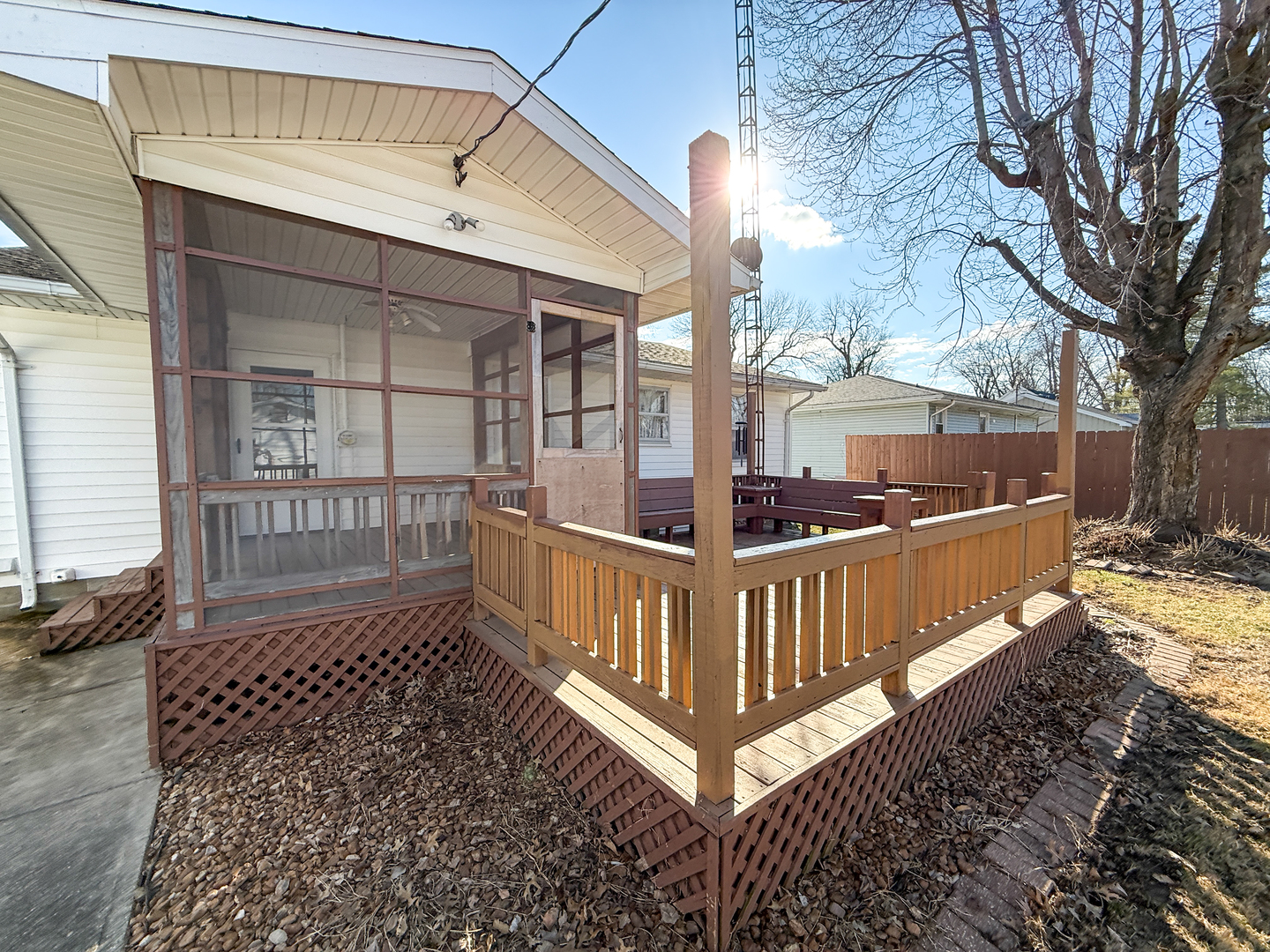 218 South 3rd Street Southwest Clay City, IL 62824 - Photo 52 of 63 a view of a house with a wooden deck