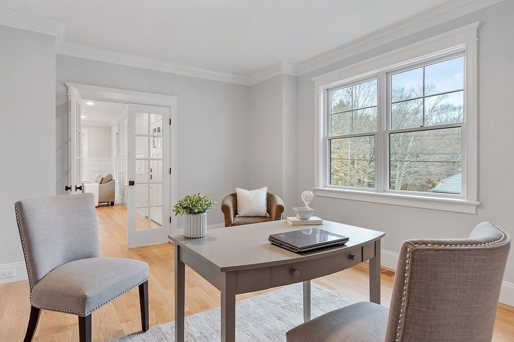 4 Mill Brook Road Lexington, MA 02420 - Photo 18 of 42 a view of a dining room with furniture window and outside view