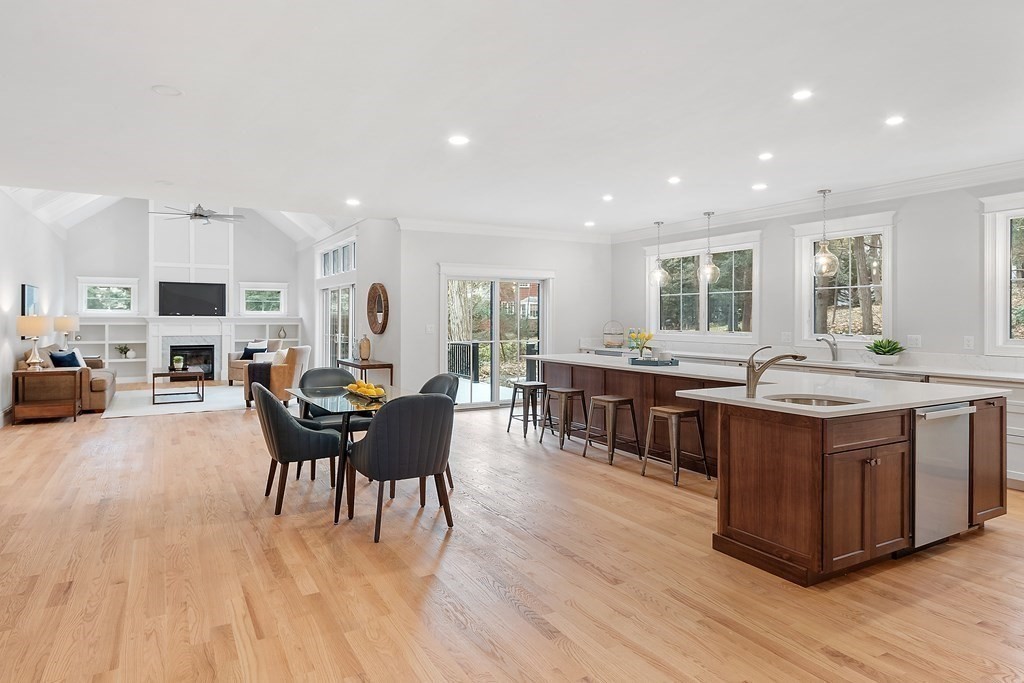 4 Mill Brook Road Lexington, MA 02420 - Photo 10 of 42 a view of kitchen with granite countertop lots of counter top space and stainless steel appliances