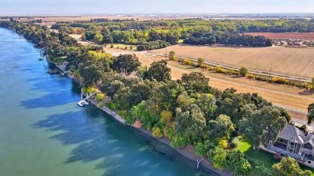 a view of a lake with a mountain