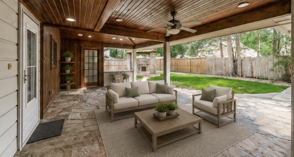 25302 Fairbrook Lane Spring, TX 77373 - Photo 38 of 49 a building outdoor space with patio furniture