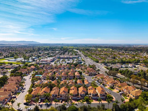 an aerial view of multiple house