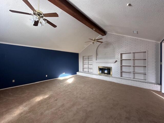 4610 91st Street Lubbock, TX 79424 - Photo 6 of 26 a view of an empty room with a fireplace and a ceiling fan