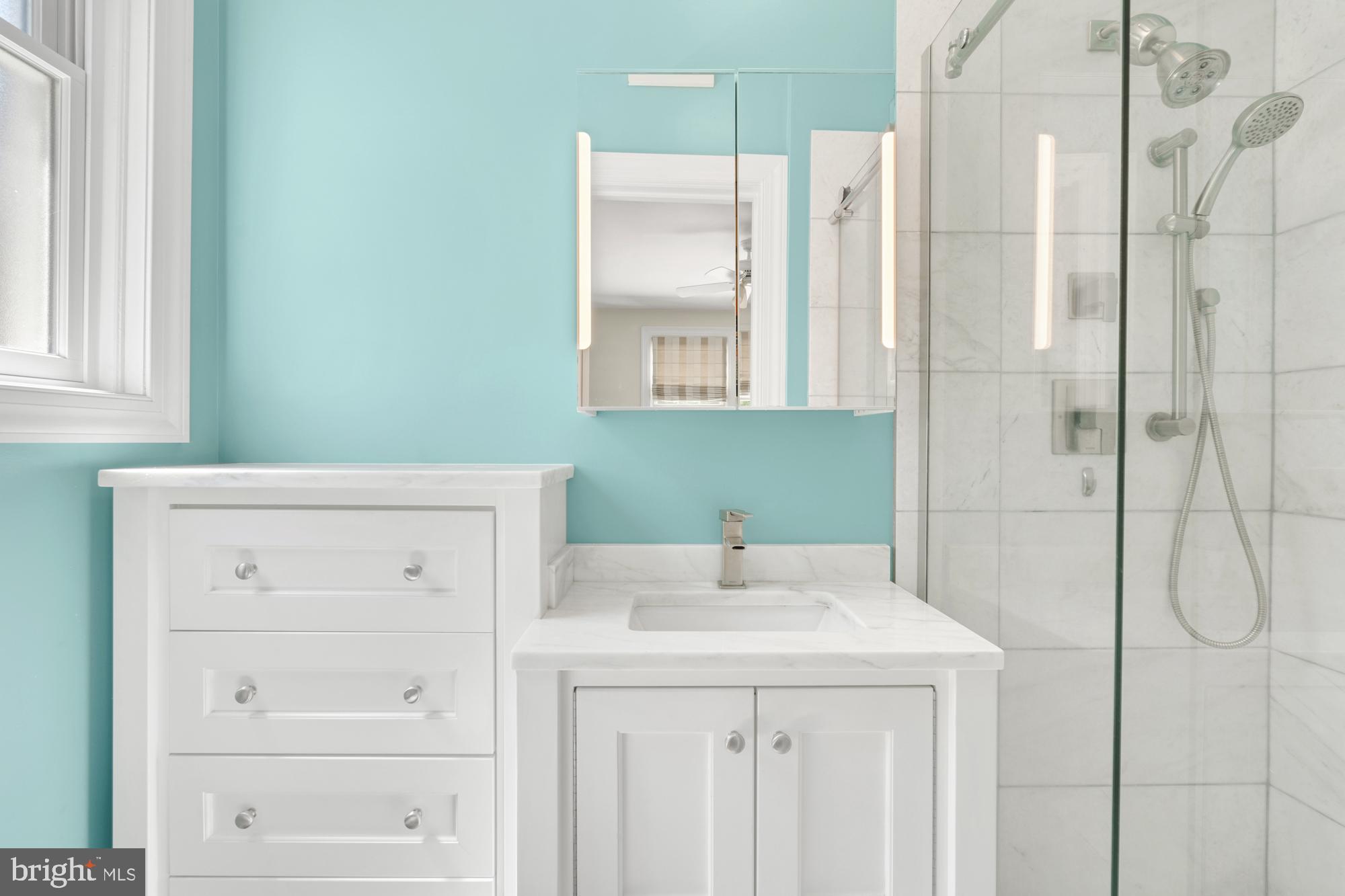 2812 39th Street Northwest Washington, DC 20007 - Photo 14 of 33 Bright and beautiful en-suite primary bathroom