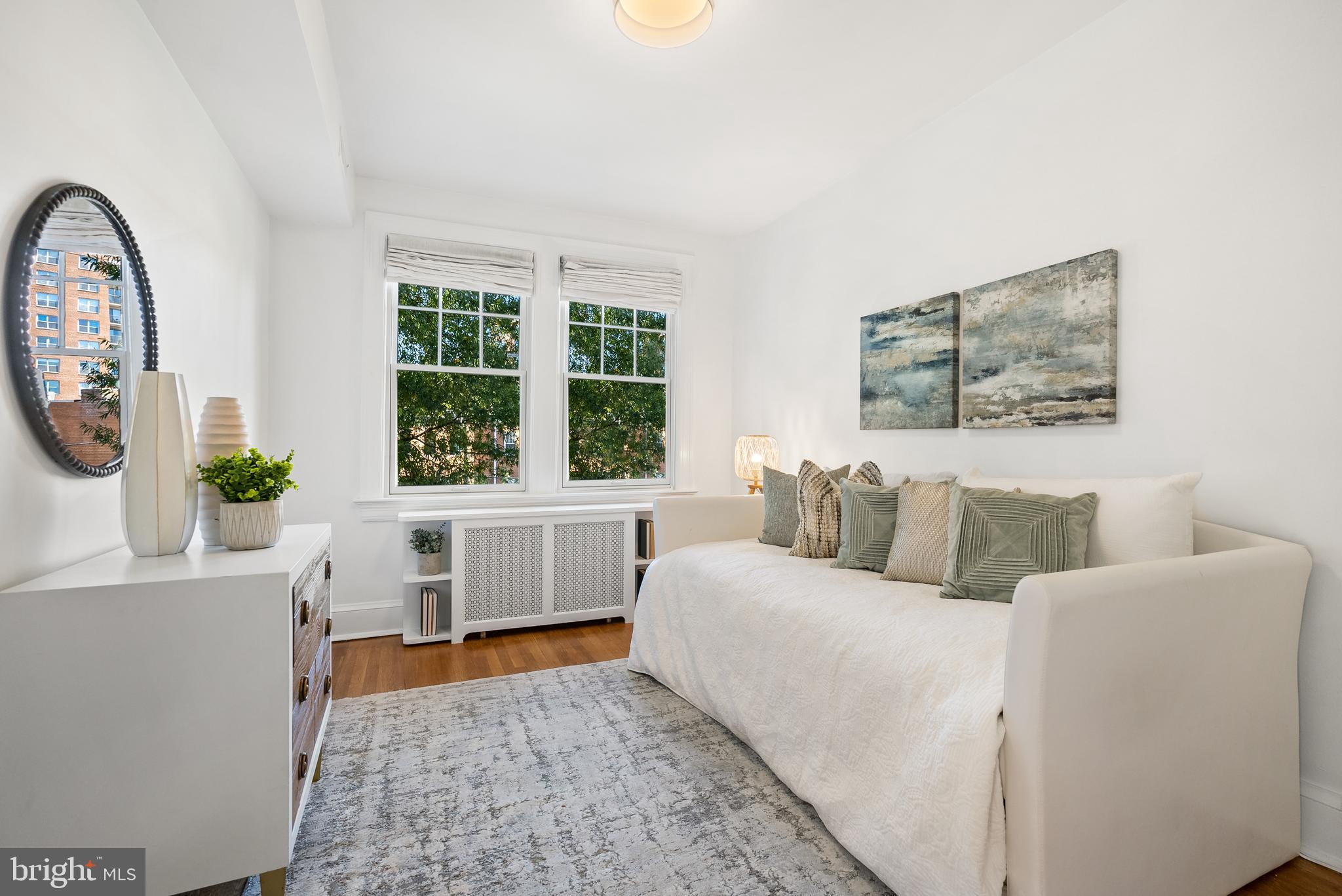 2812 39th Street Northwest Washington, DC 20007 - Photo 17 of 33 Rear bedroom overlooks green space and backyard