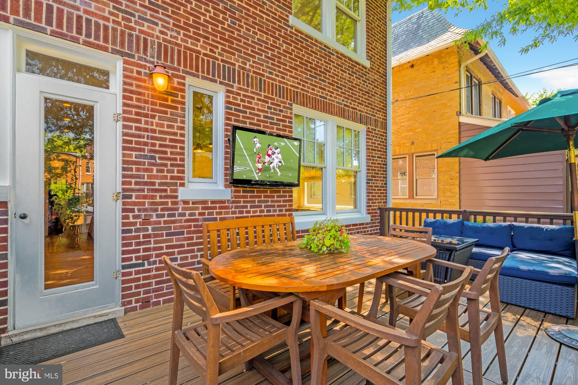 2812 39th Street Northwest Washington, DC 20007 - Photo 4 of 33 Mounted Outdoor TV for movie nights + sports