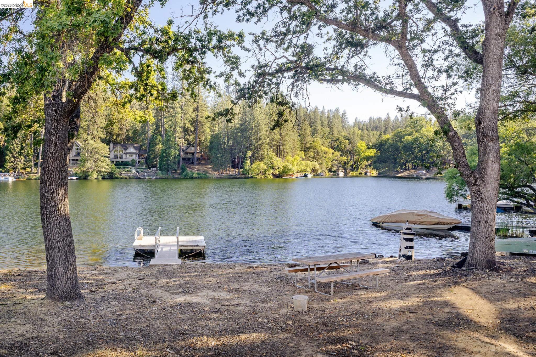 19711 Pleasantview Drive Groveland, CA 95321 - Photo 11 of 39 Lakefront property featuring mature trees and a private dock
