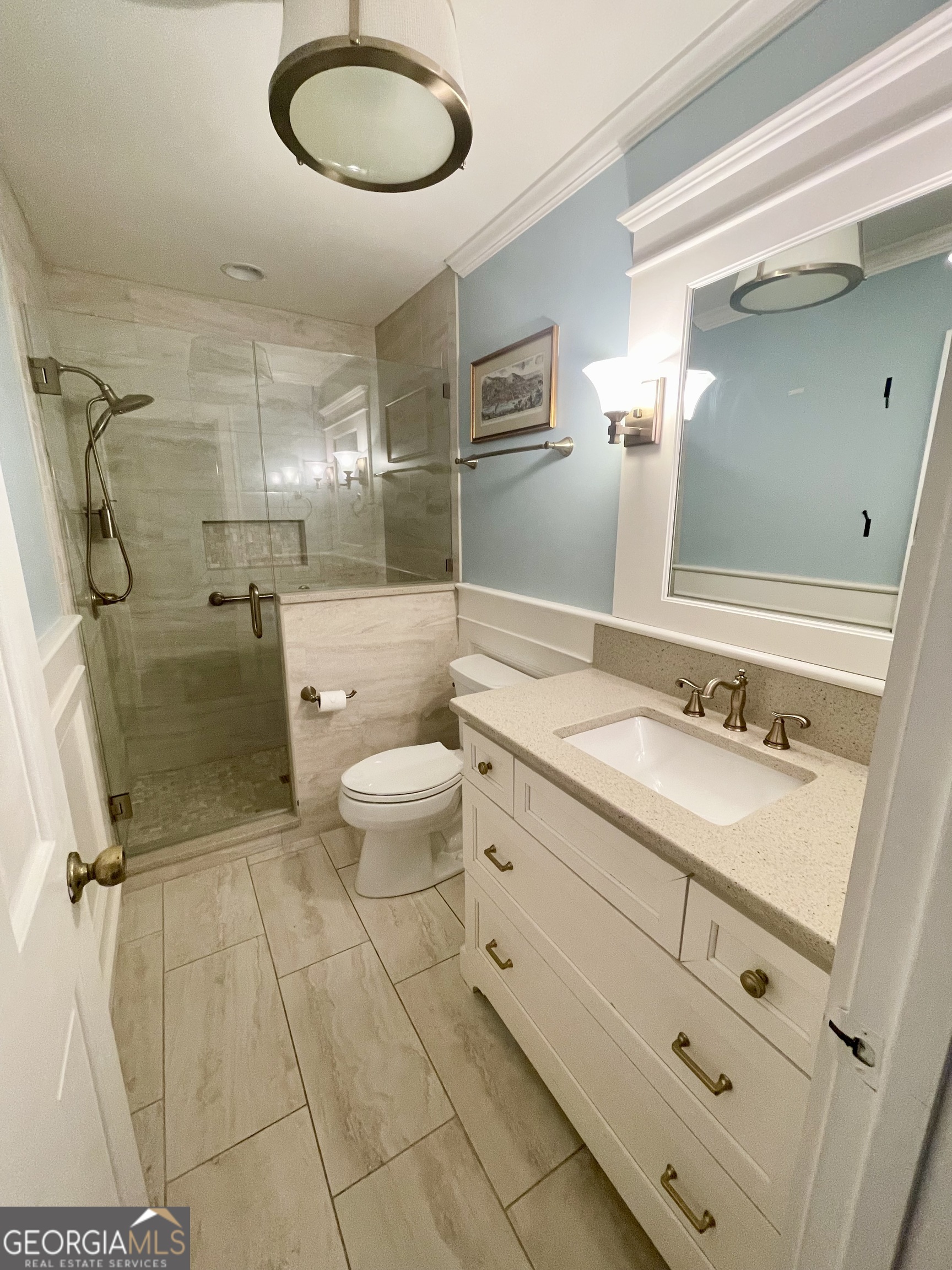 11 Cumberland Drive Southeast Rome, GA 30161 - Photo 22 of 29 a bathroom with a granite countertop sink toilet and shower