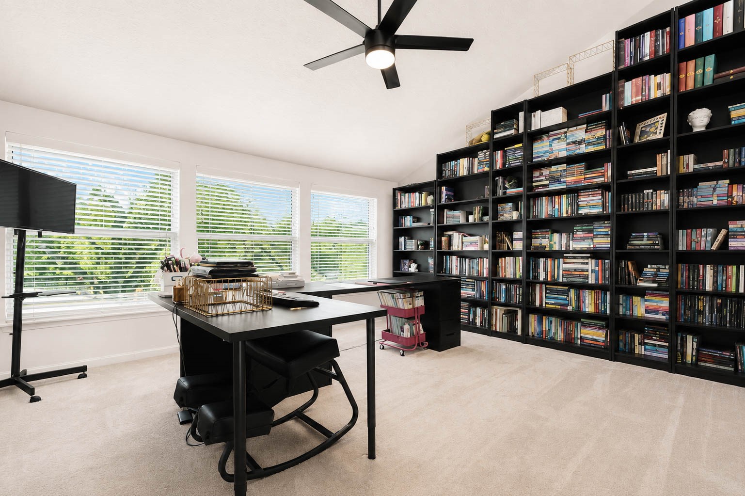 630 South Fry Road Katy, TX 77450 - Photo 37 of 48 Huge game room upstairs, being used as home office with all natural light you need.