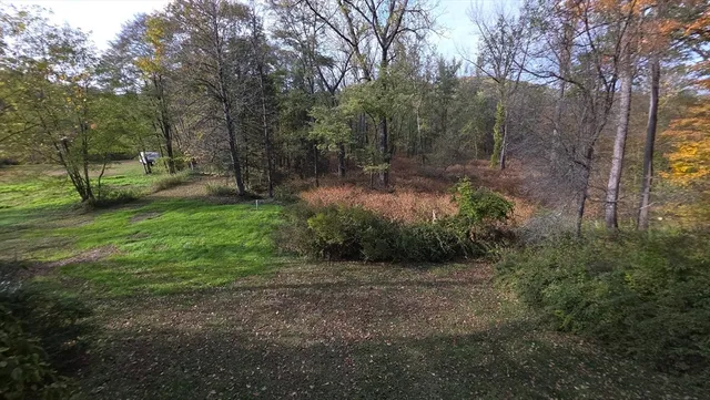 a view of a house with a backyard