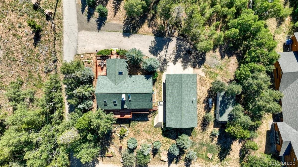 42 Aa Road Silverthorne, CO 80498 - Photo 36 of 50 an aerial view of a house with a yard and garden