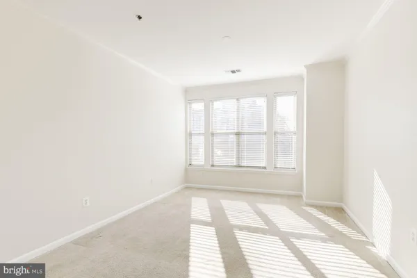 a view of a room with a window