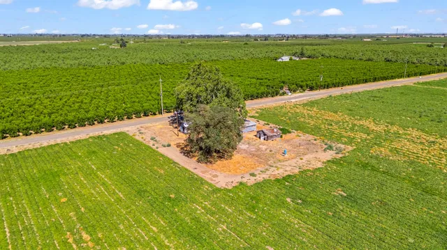 a view of a lake with a big yard